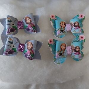 Frozen Character Hair Bows Set for Kids